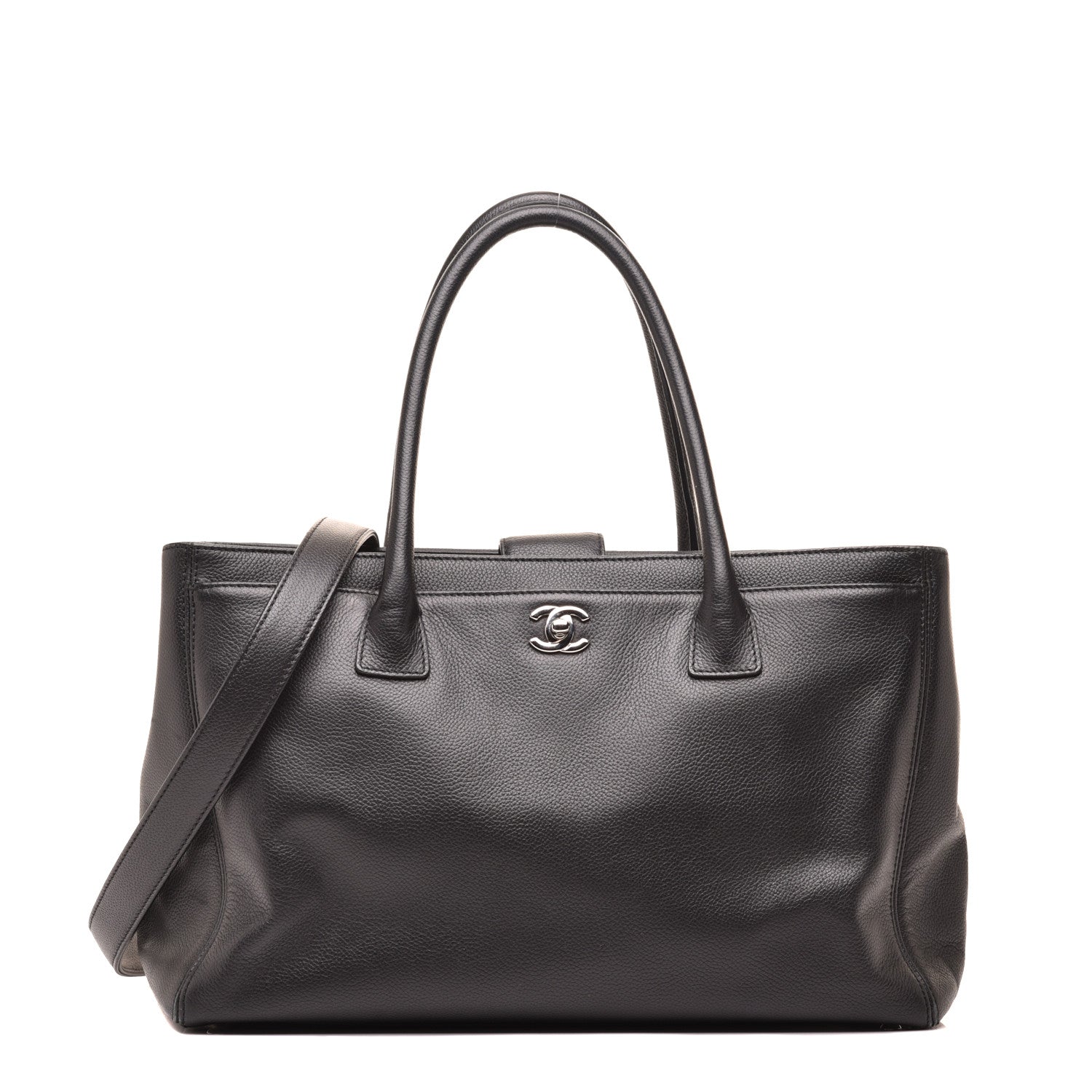 Chanel Calfskin Cerf Executive Shopper Tote Black 1 of 9