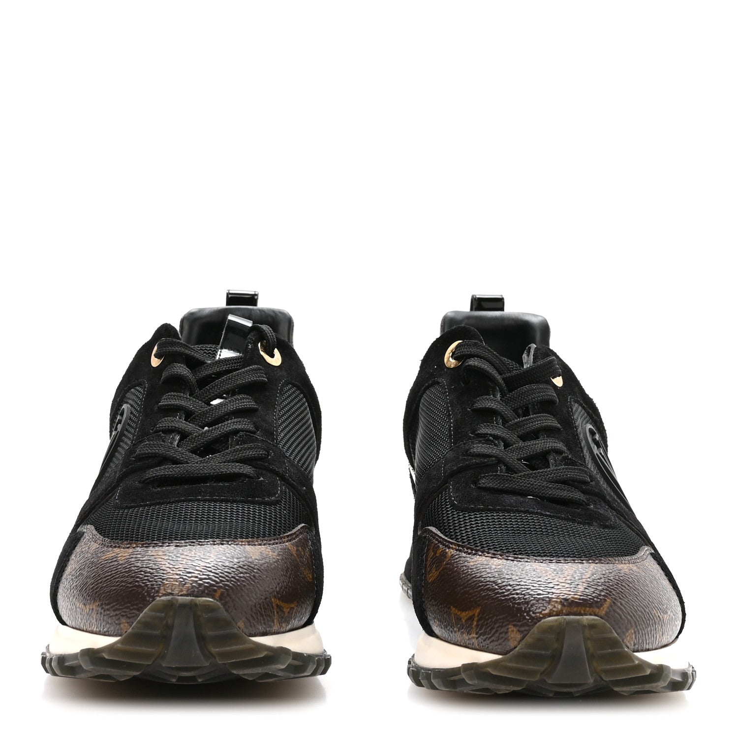 Louis Vuitton Suede Monogram Run Away Sneakers 40 Black 3 of 8