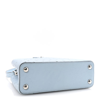 Louis Vuitton Ostrich Flower Chain Capucines BB Light Blue 4 of 9