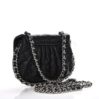 Chanel Washed Lambskin Quilted Mini Chain Around Flap Black 3 of 7