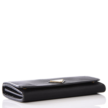 Prada Tessuto Nylon Continental Flap Wallet Black 3 of 9