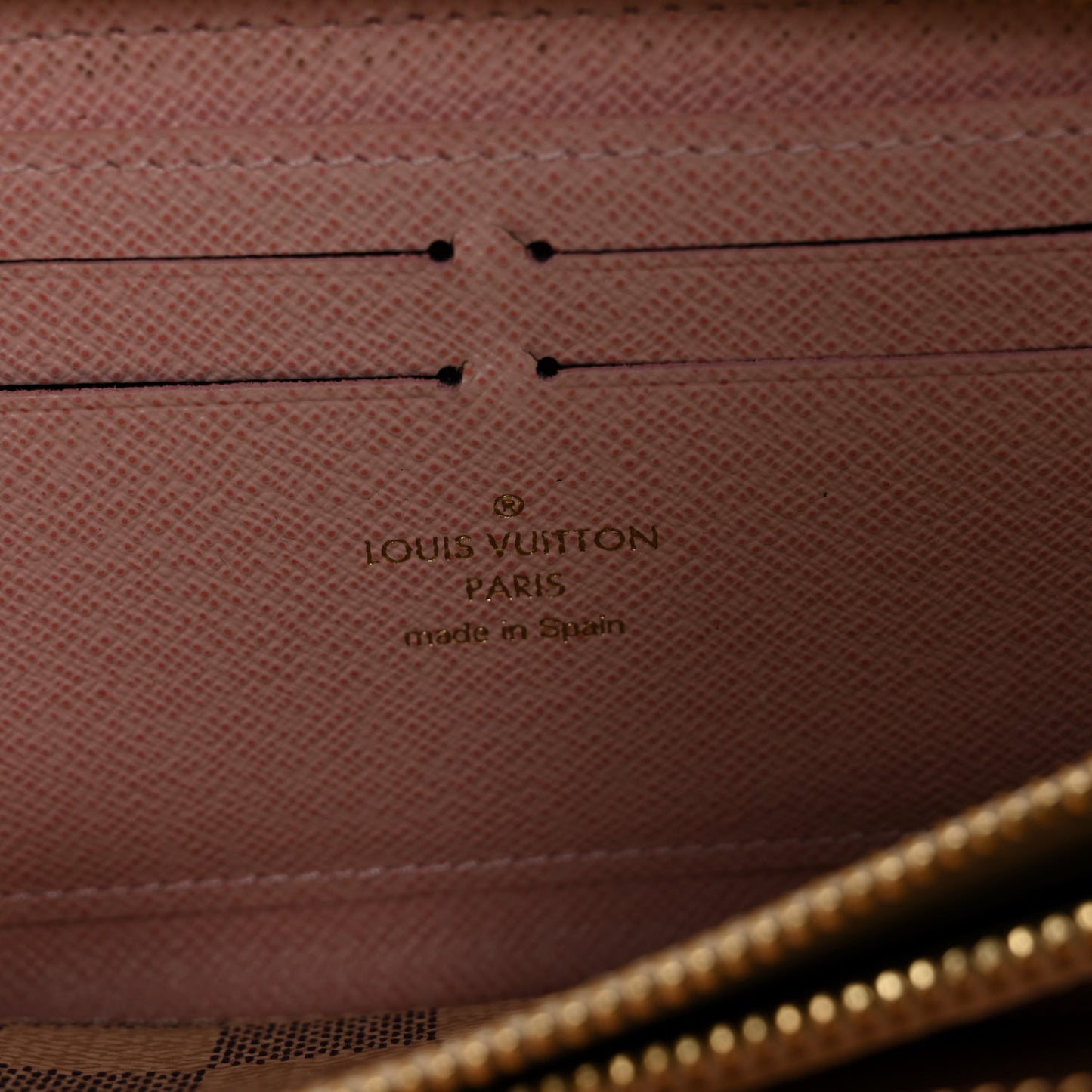 Damier Azur Clemence Wallet Rose Ballerine