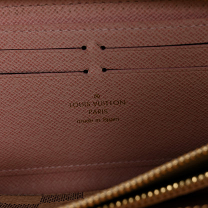 Louis Vuitton Damier Azur Clemence Wallet Rose Ballerine 6 of 8