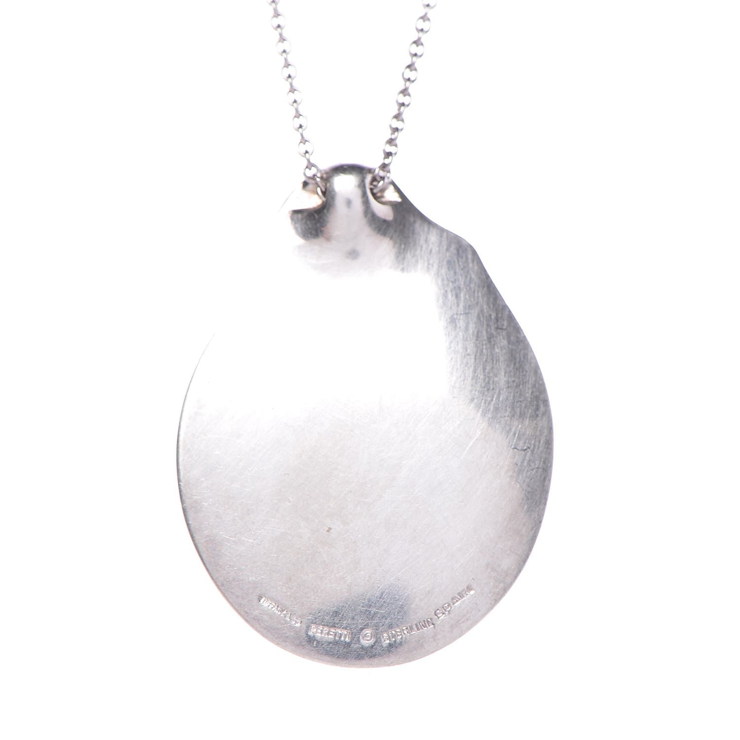 Tiffany Sterling Silver 40mm Elsa Peretti Madonna Pendant Necklace 5 of 7
