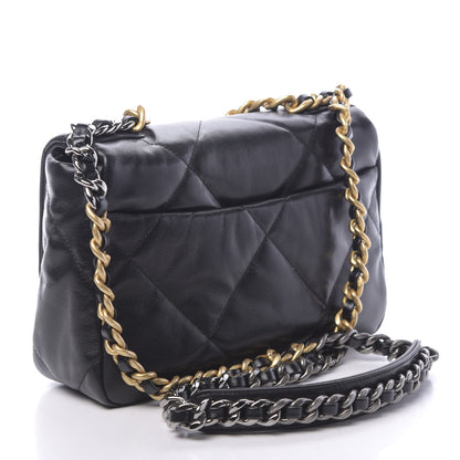 Chanel Goatskin Quilted Medium 19 Flap Black 3 of 11