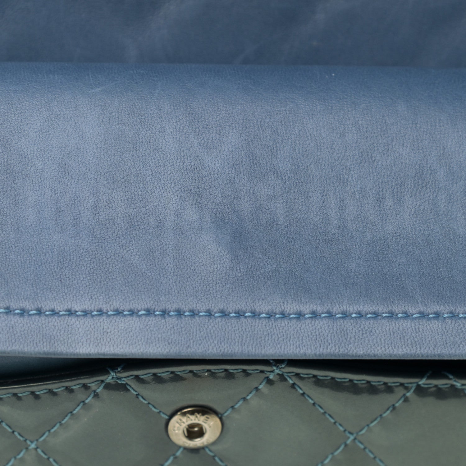 Chanel Patent Quilted 2.55 Reissue 226 Flap Blue 12 of 13