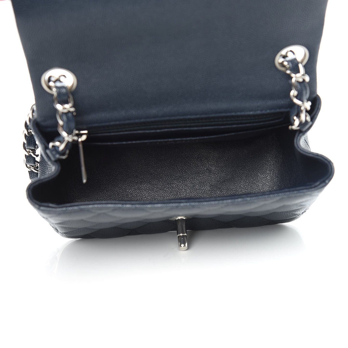 Caviar Quilted Mini Square Flap Navy