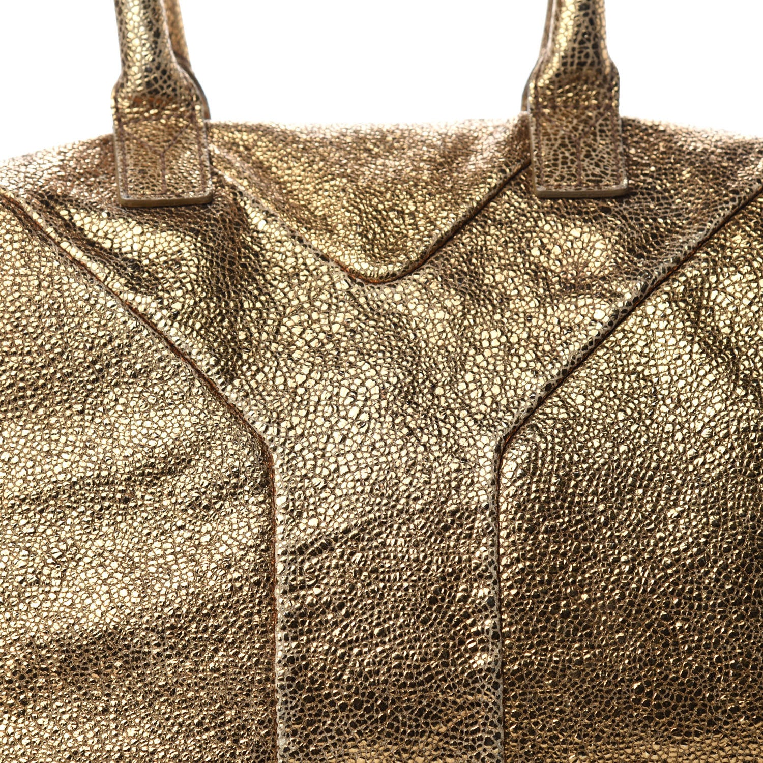 Saint Laurent Volcano Crackled Calfskin Medium Easy Y Bag Gold 12 of 12