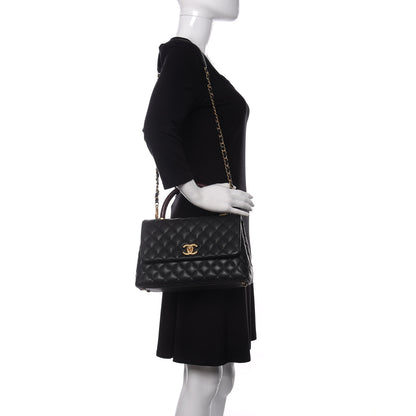 Chanel Caviar Lizard Quilted Small Coco Handle Flap Black 2 of 10