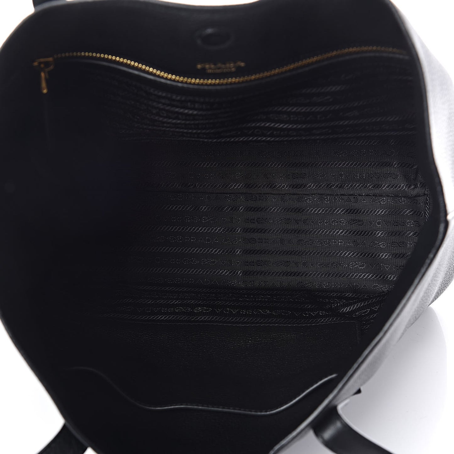 Vitello Daino Pocket Shopping Tote Black