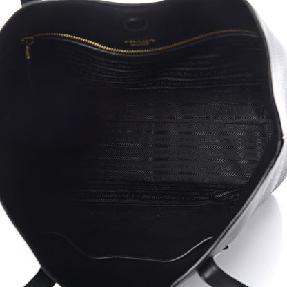 Prada Vitello Daino Pocket Shopping Tote Black 5 of 10