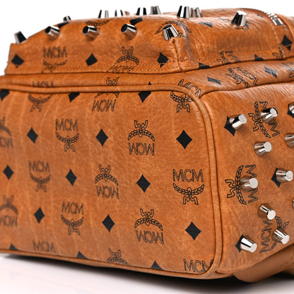 MCM Visetos Studded Small Backpack Cognac 10 of 10