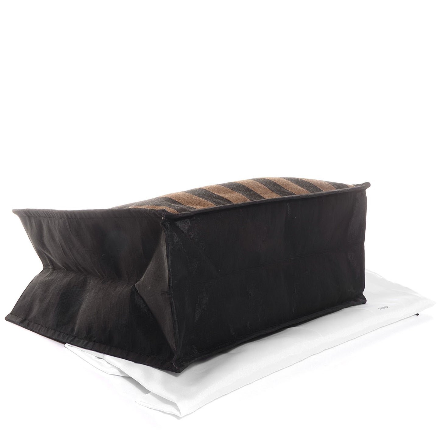 Pequin Striped Shopping Tote Tobacco
