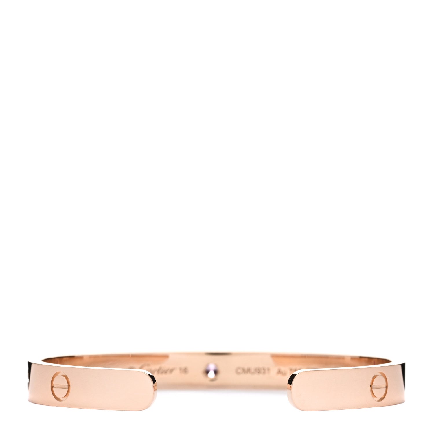 Cartier 18K Pink Gold Pink Sapphire LOVE Cuff Bracelet 16 2 of 4