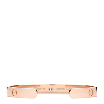 Cartier 18K Pink Gold Pink Sapphire LOVE Cuff Bracelet 16 2 of 4