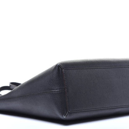 Burberry Grainy Calfskin Haymarket Check Medium Reversible Tote Black 10 of 15