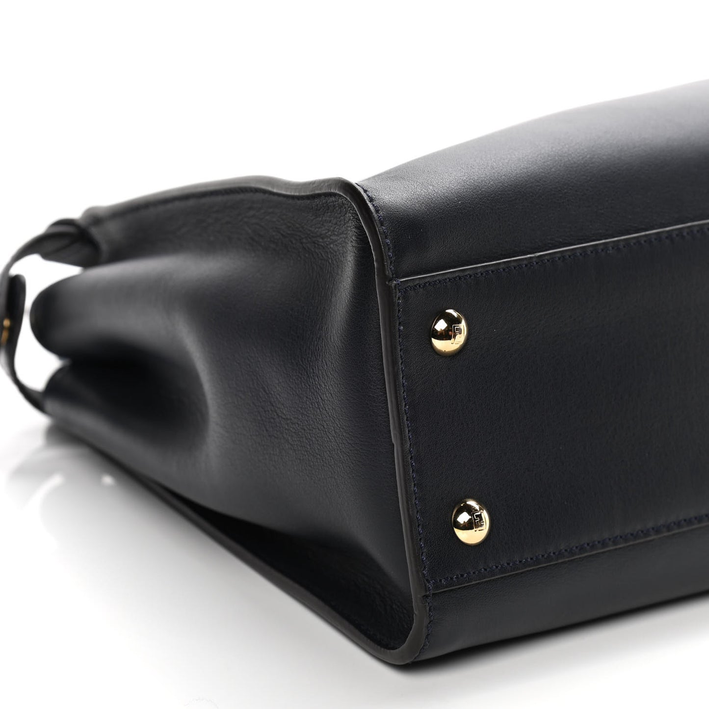Vitello Seta Shiny Nappa Medium Peekaboo Iconic Satchel Blue Notte Turchese