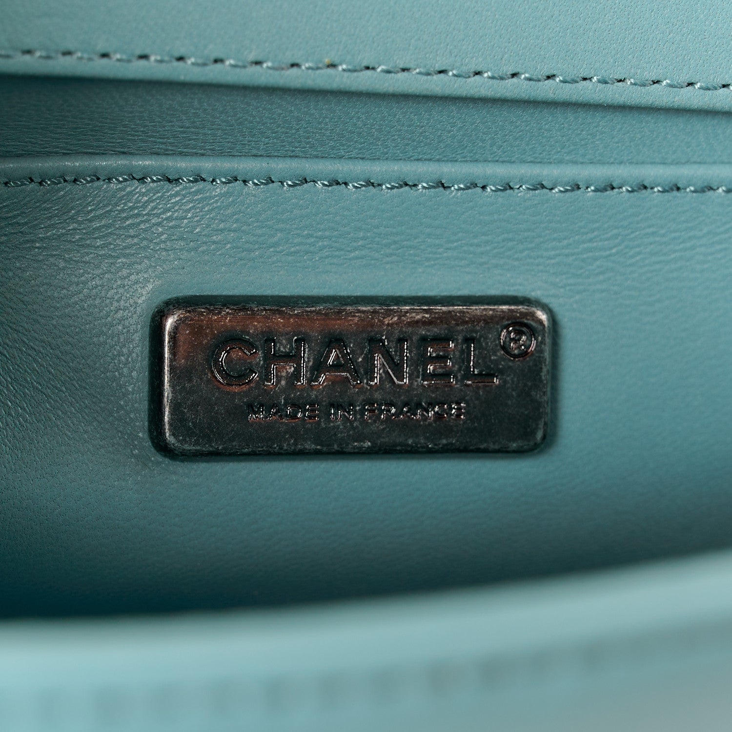 Chanel Galuchat Stingray Small Boy Flap Blue 6 of 10