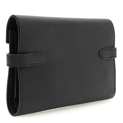 Hermes Epsom Medium Kelly Wallet Black 3 of 7