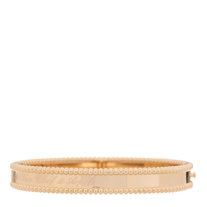 Van Cleef & Arpels 18K Rose Gold Perlee Signature Bangle Bracelet S 1 of 4