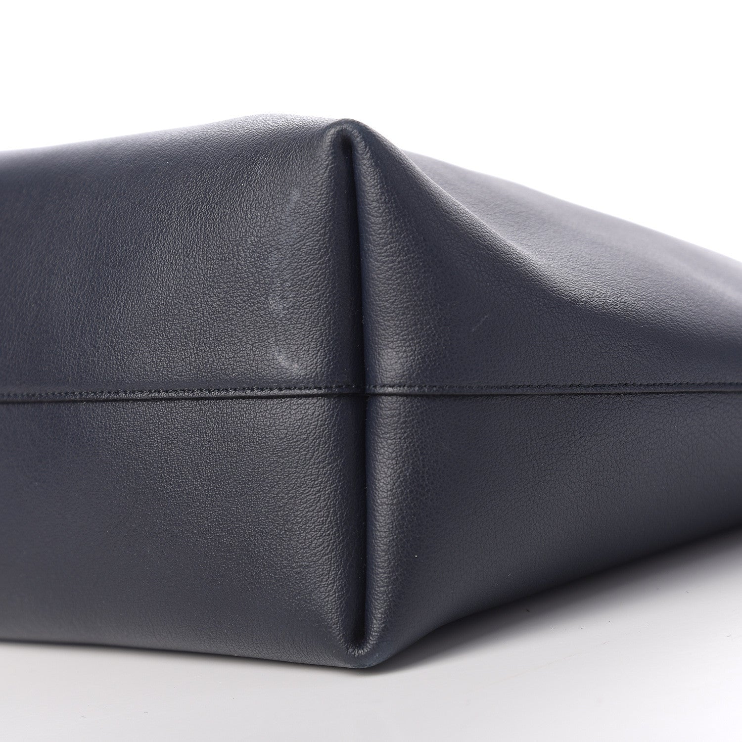 Saint Laurent Calfskin Large Shopping Tote Deep Marine 10 of 10