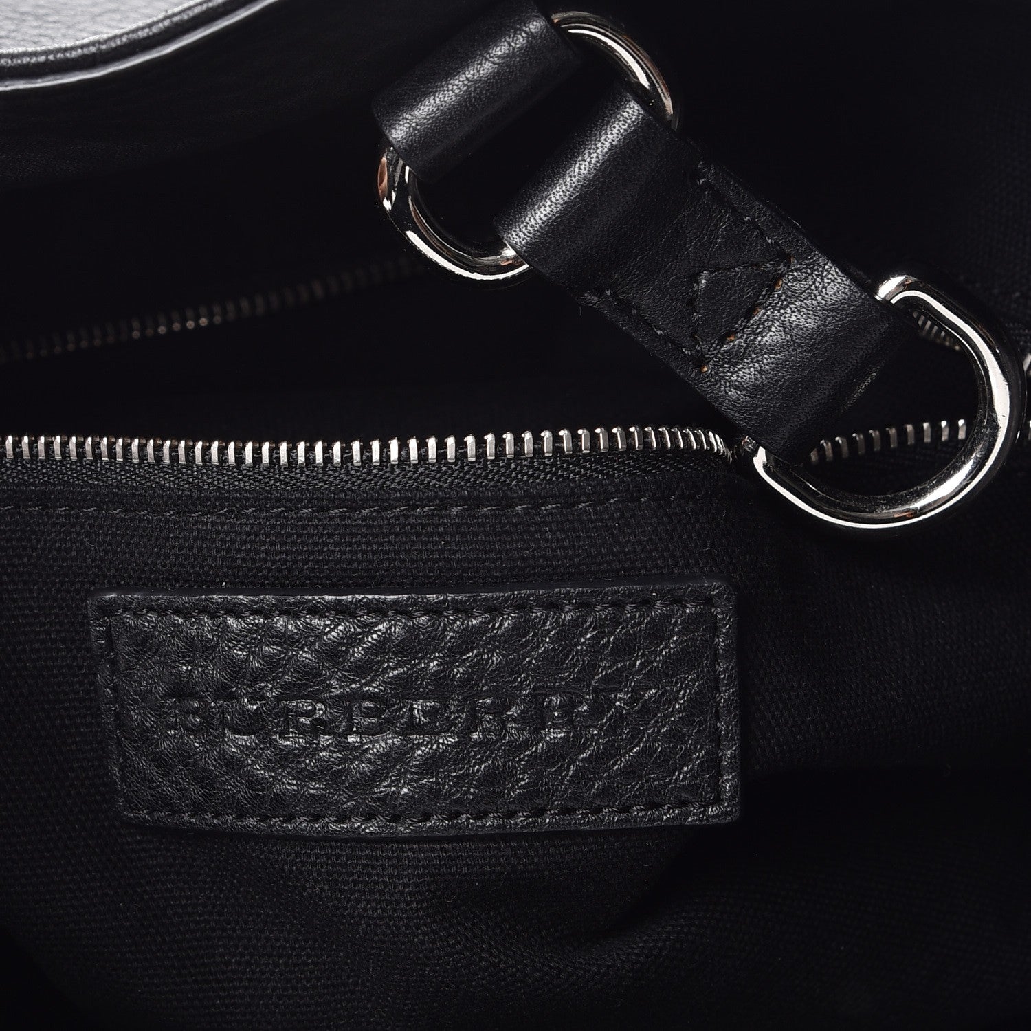 Burberry Calfskin Studded Medium Susanna Hobo Black 6 of 9