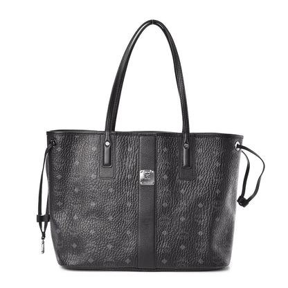 MCM Visetos Medium Liz Reversible Shopper Tote Black 1 of 14