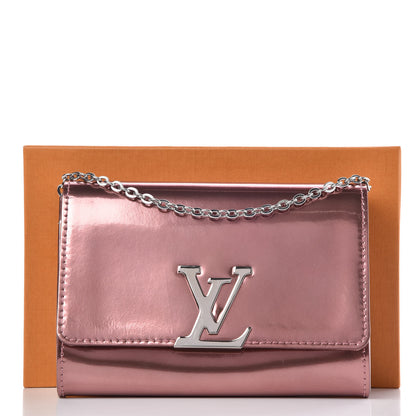 Louis Vuitton Patent Louise PM Chain Clutch Rose Cuivre 8 of 8