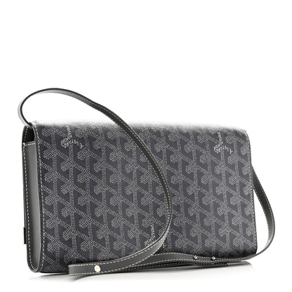 Goyard Goyardine Monte Carlo Bois Clutch With Strap Gray 4 of 14