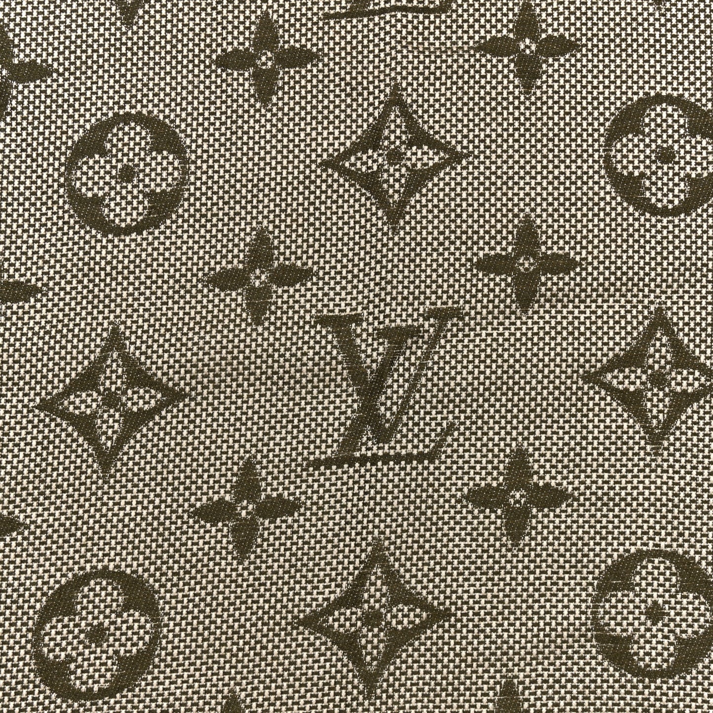 Silk Wool Monogram Neo Natte Shawl Kaki