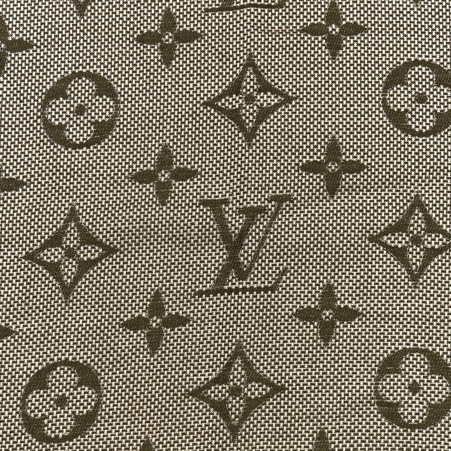 Louis Vuitton Silk Wool Monogram Neo Natte Shawl Kaki 2 of 3