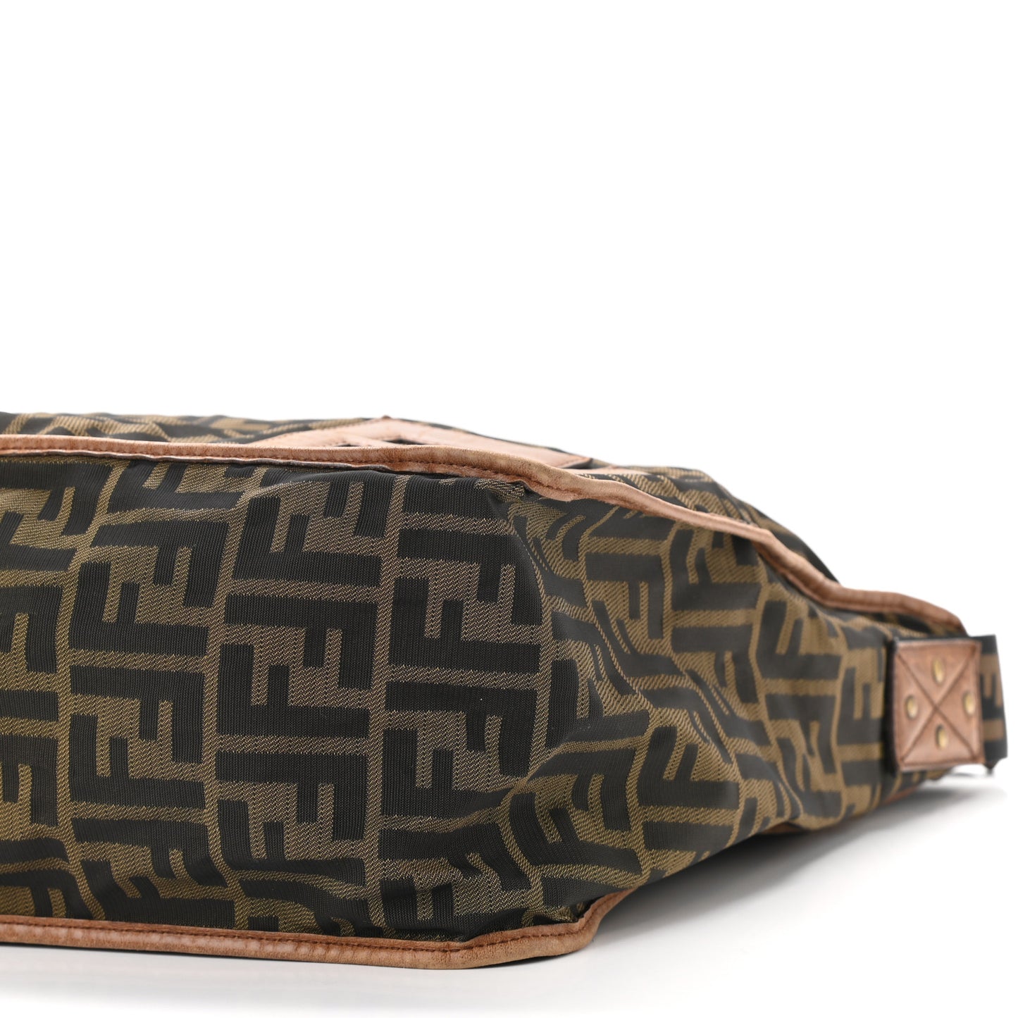 Zucca Vitello Patchwork Shoulder Flap Bag Tobacco Sabbia