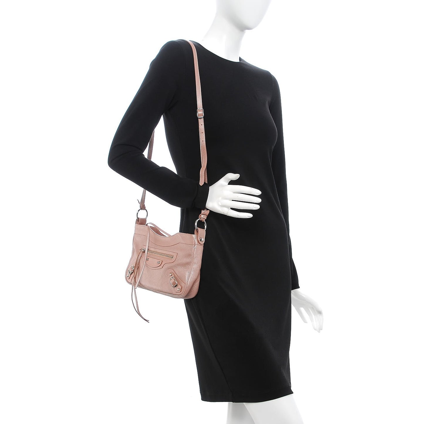 Chevre Classic Silver Hardware Hip Rose