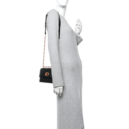 Christian Dior Lambskin Enamel Macrocannage Dioramour Mini Miss Caro Bag Black Red 2 of 9