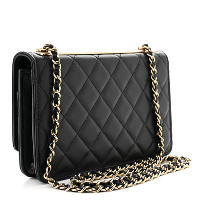 Chanel Lambskin Quilted Trendy CC Wallet On Chain WOC Black 3 of 11