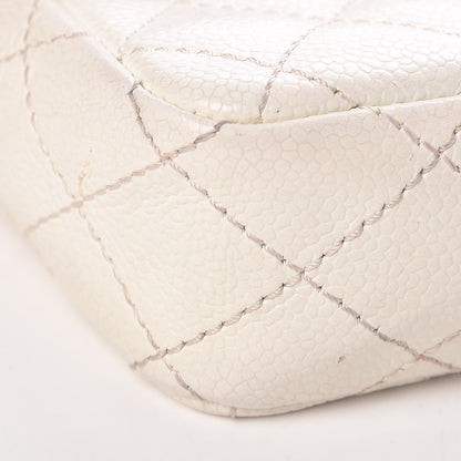 Chanel Caviar Quilted East West Flap White 9 of 18