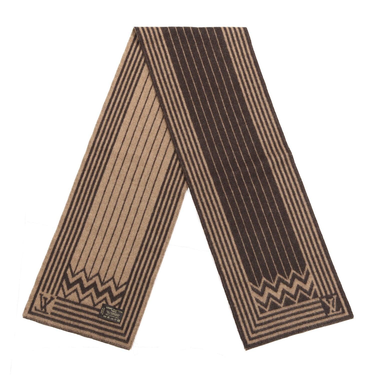 Louis Vuitton Lambswool Cashmere Karakoram Scarf Brown 2 of 3