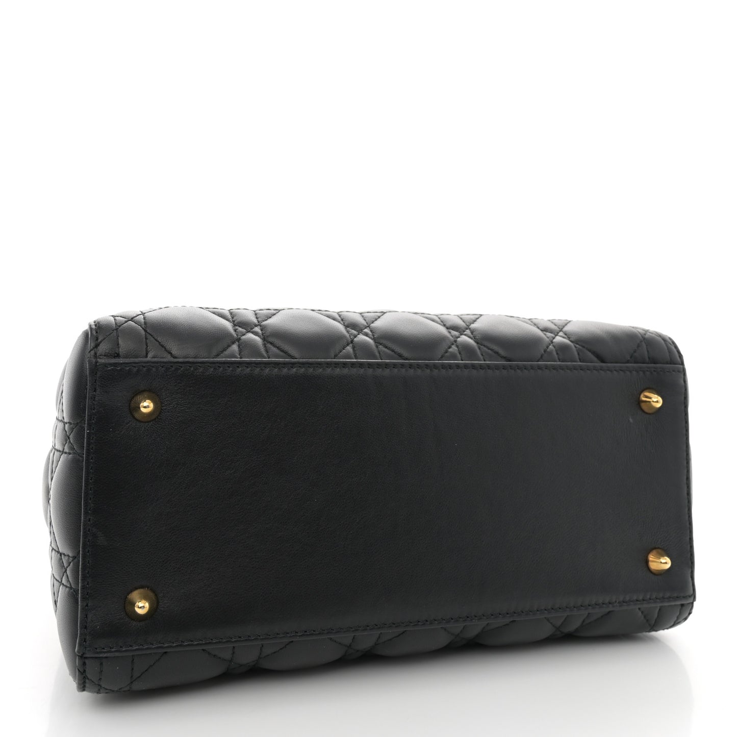 Lambskin Cannage Medium Lady Dior Black