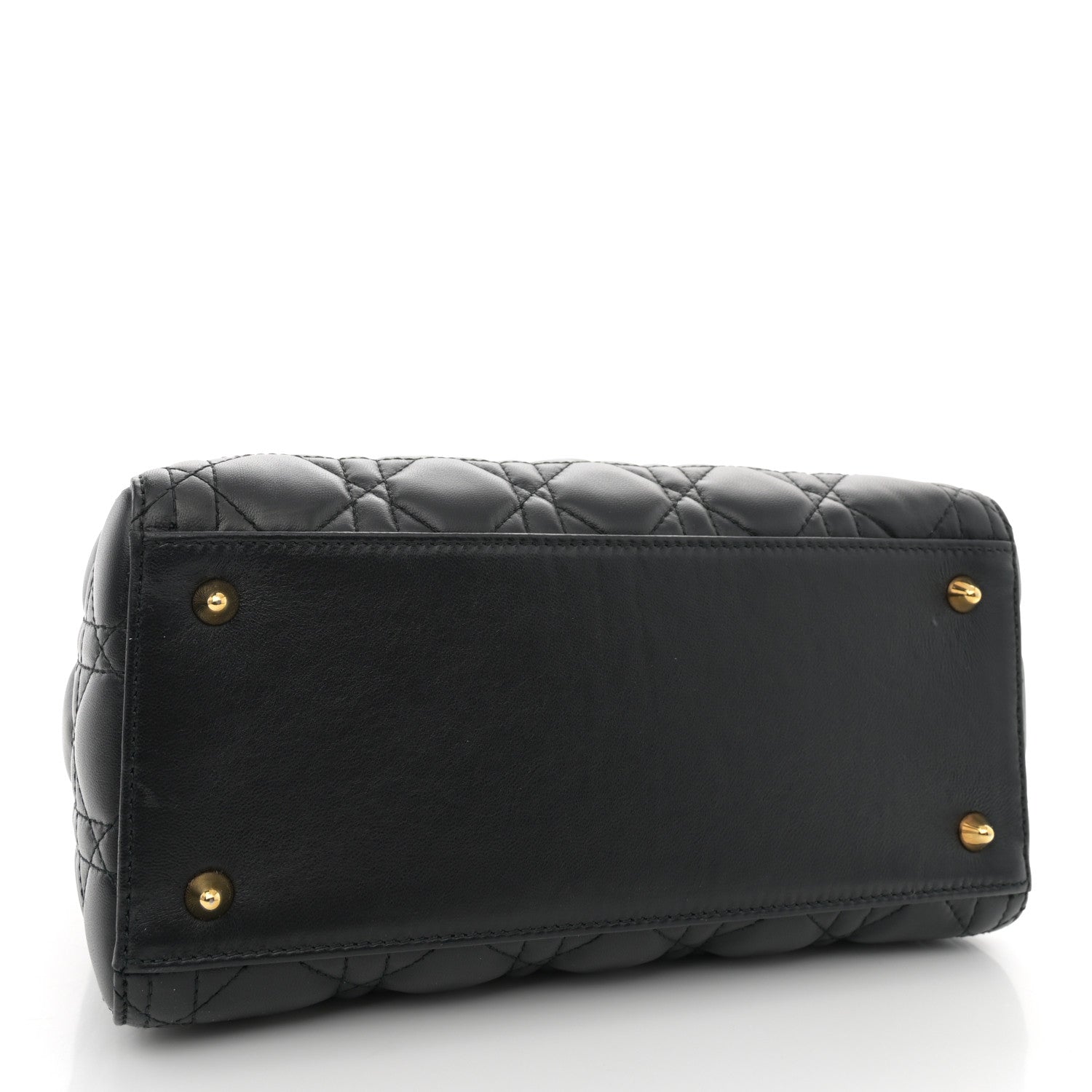 Christian Dior Lambskin Cannage Medium Lady Dior Black 4 of 10