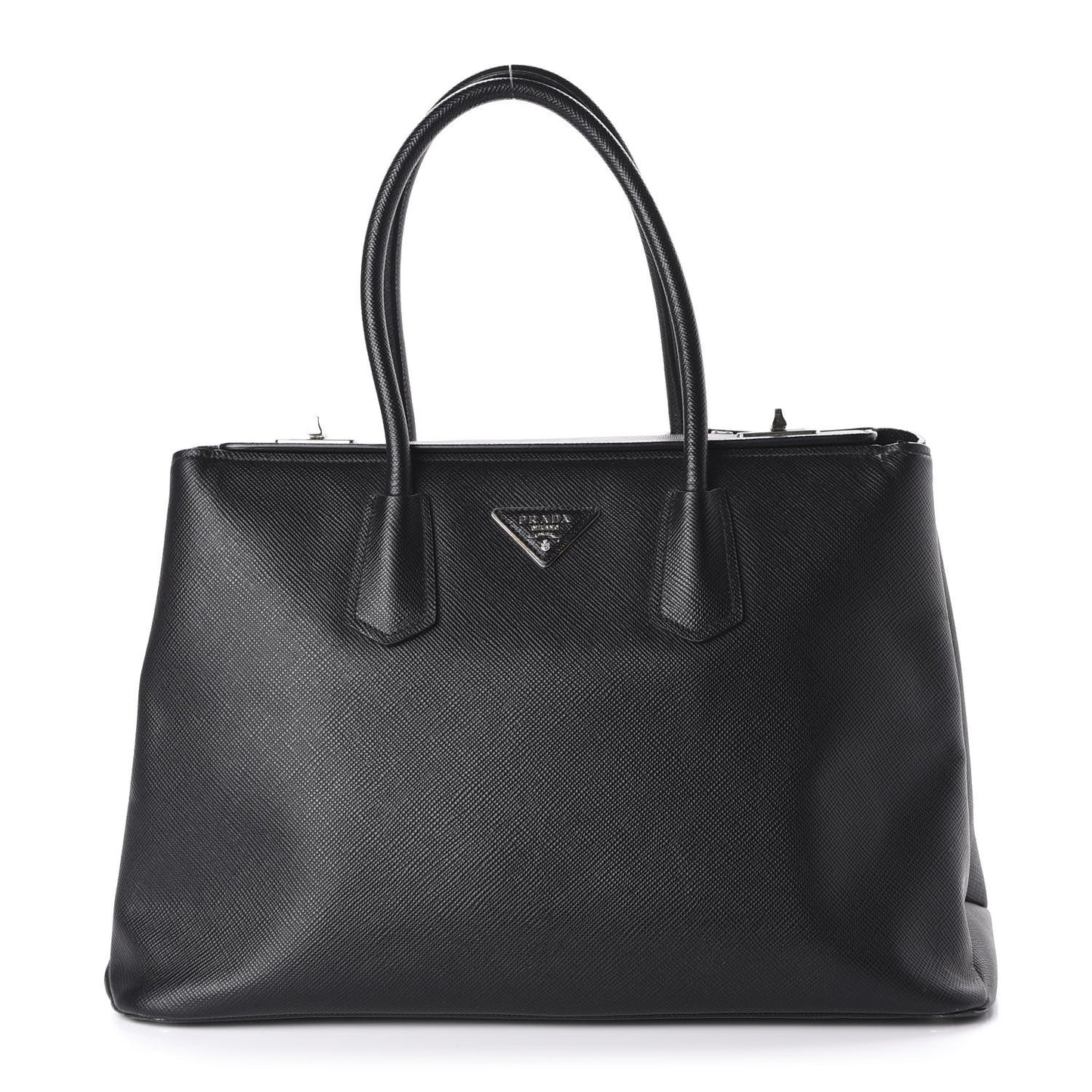 Saffiano Cuir Twin Tote Black