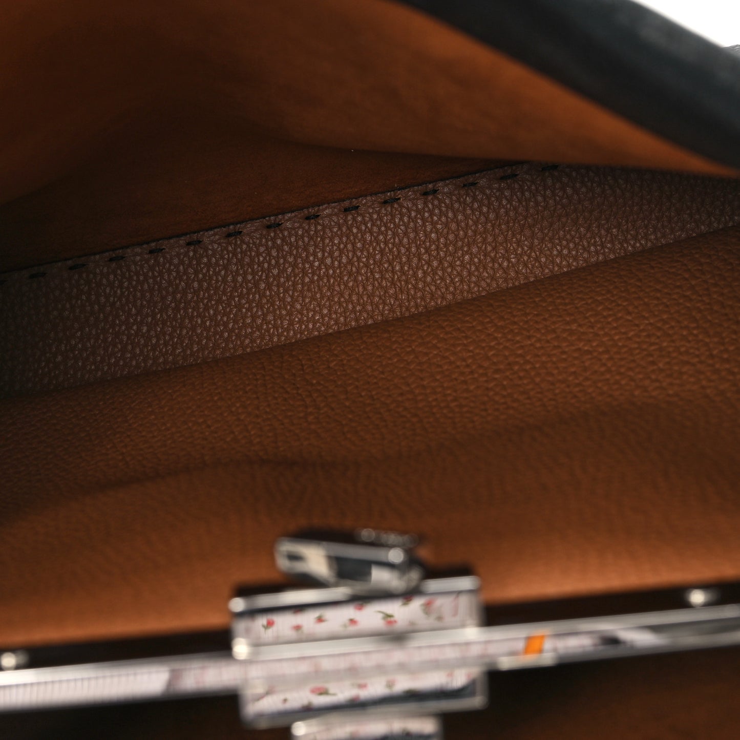 Cuoio Romano Selleria Bi-Color Medium Peekaboo Iconic Satchel Black Mou