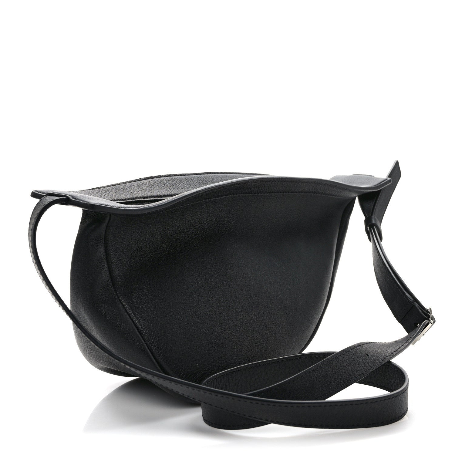The Row Grained Calfskin Small Slouchy Banana Bag Black 3 of 10