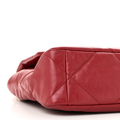 Chanel Goatskin Quilted Large Chanel 19 Flap Red 9 of 10