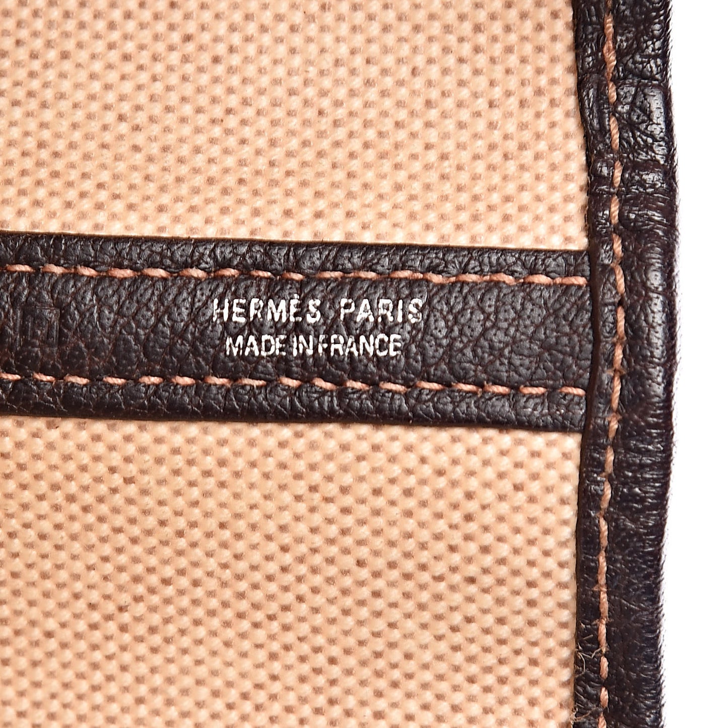 Toile Buffle Gala Garden Party Tote 36 MM Marron Fonce