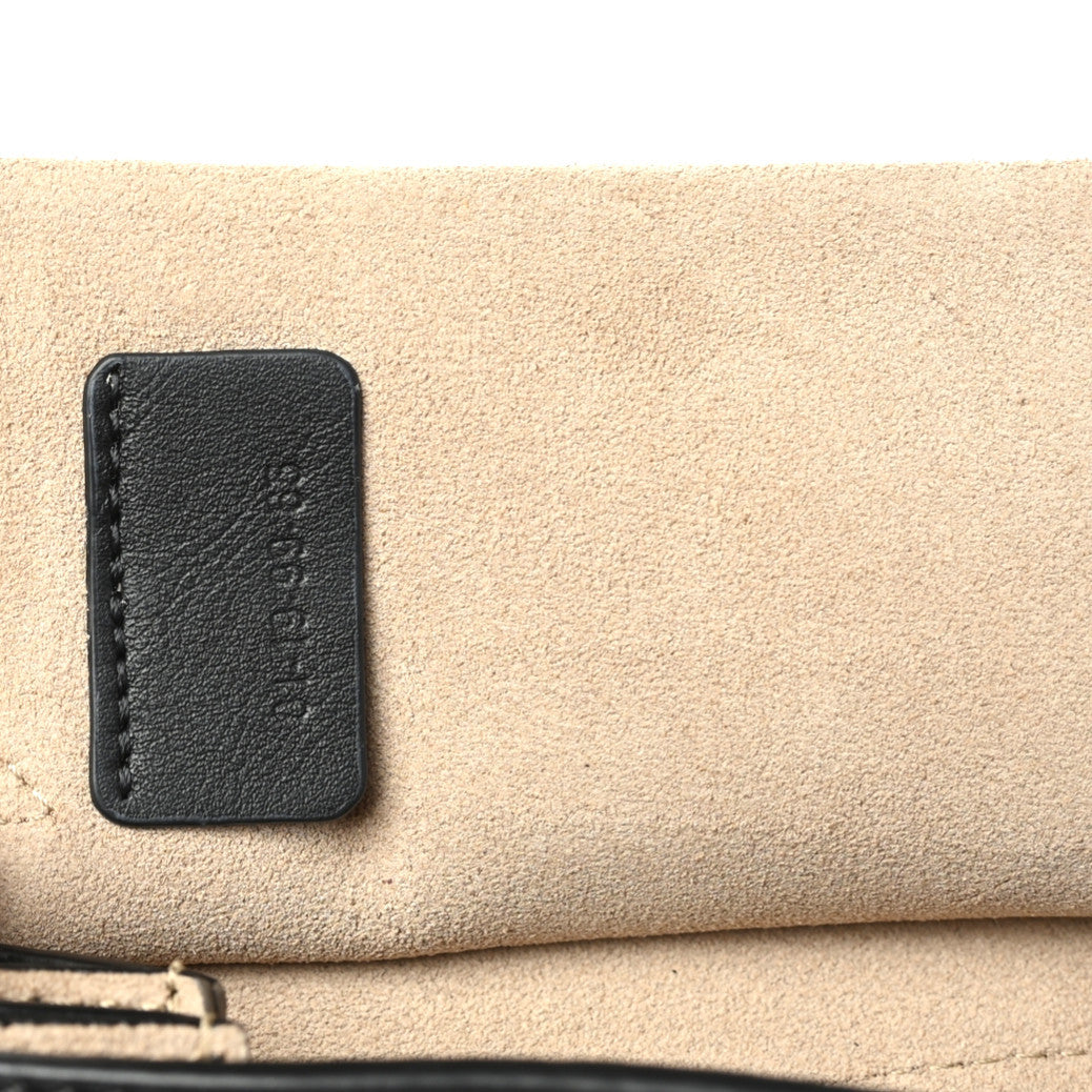 Suede Calfskin Mini Faye Bracelet Bag Black