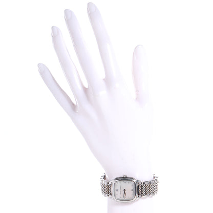 David Yurman Stainless Steel Sterling Silver Diamond Mother of Pearl 25mm Thoroughbred Quartz Watch 2 of 8