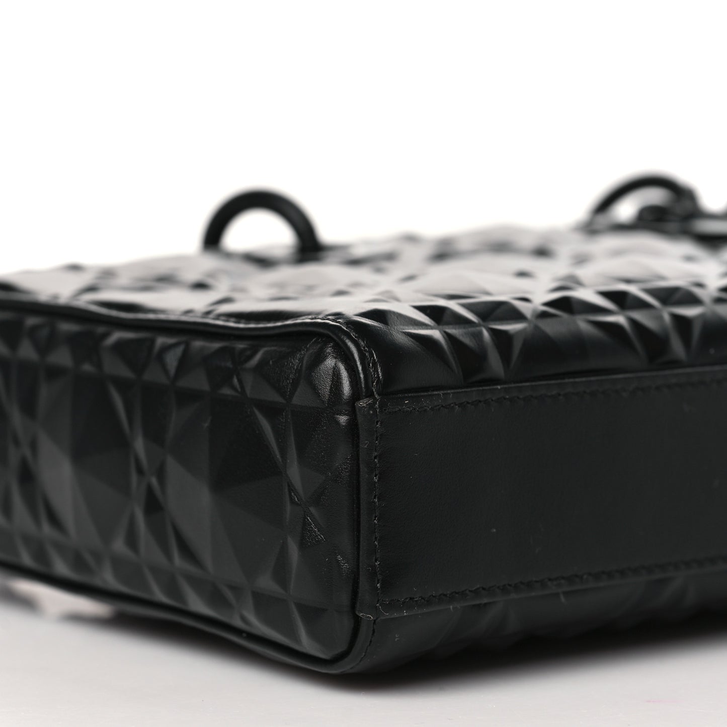 Calfskin Cannage Diamond Lady D-Joy Black