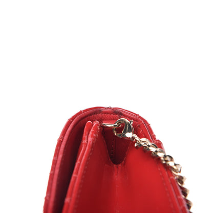 Christian Dior Patent Cannage Miss Dior Promenade Pouch Red 10 of 11