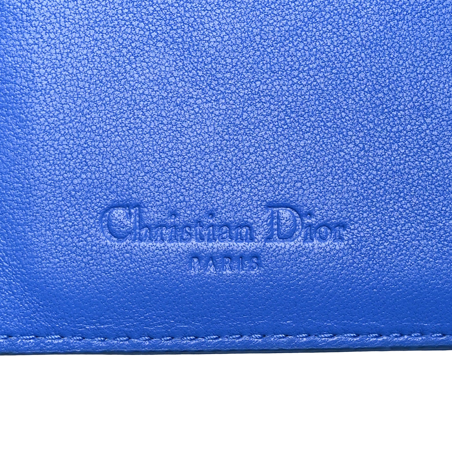 Lambskin Cannage Lady Dior Eden Wallet Blue