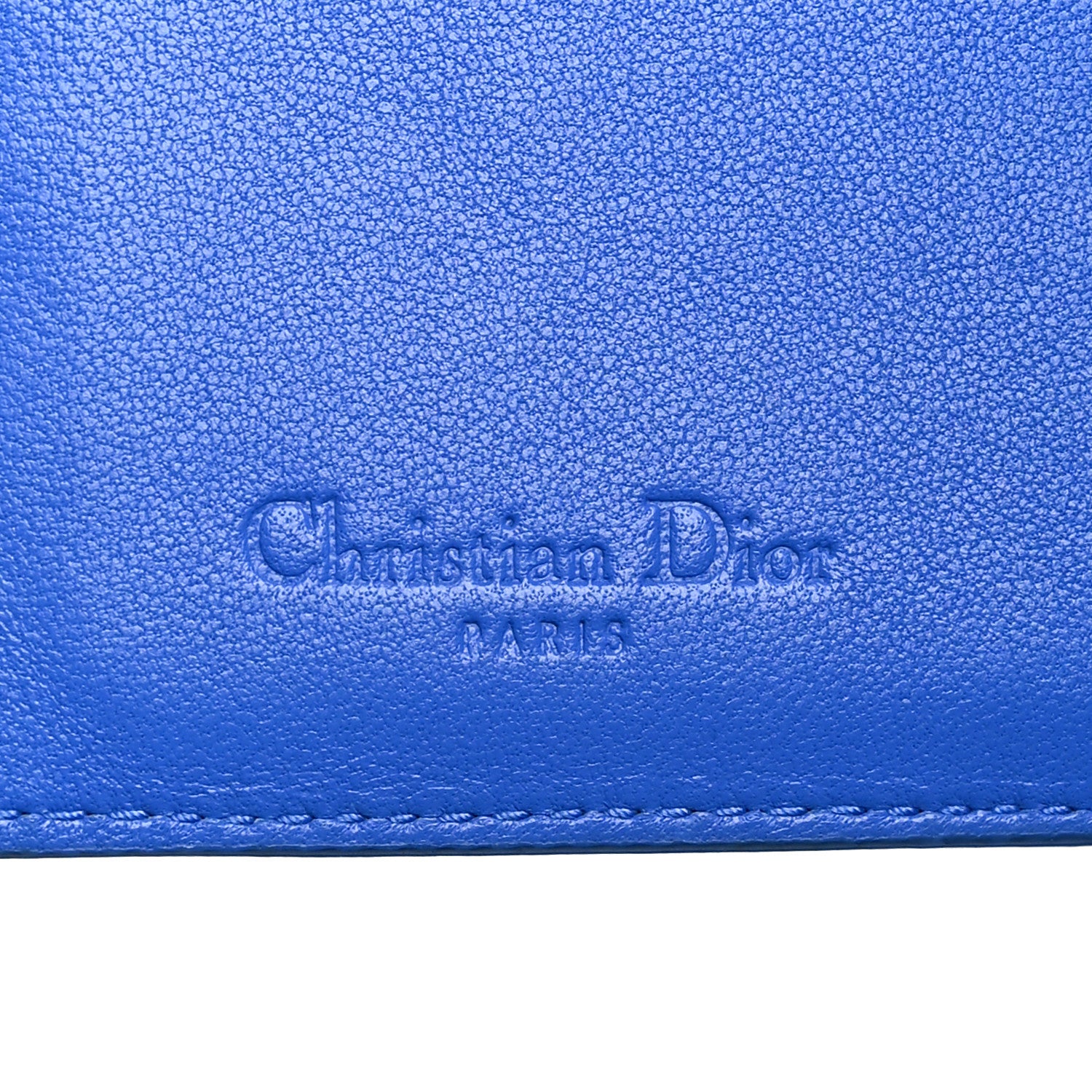 Christian Dior Lambskin Cannage Lady Dior Eden Wallet Blue 6 of 14